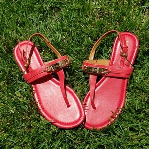Red Coach sandals